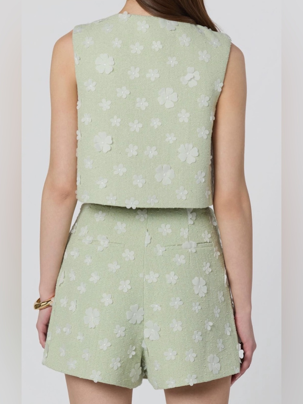 ASTR The Label Janell Floral Appliqué Skort and Vest Set - Picture 15 of 16